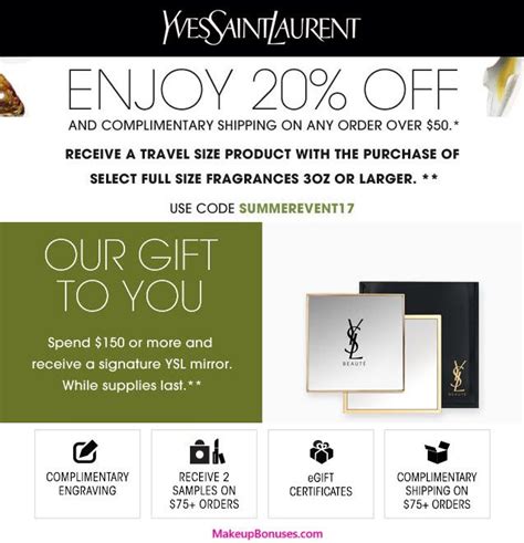 ysl beauty student discount|ysl promo code 2024.